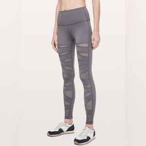 Lululemon Wunder Under Pant (High- Rise) *Tech Mesh 28" Titanium